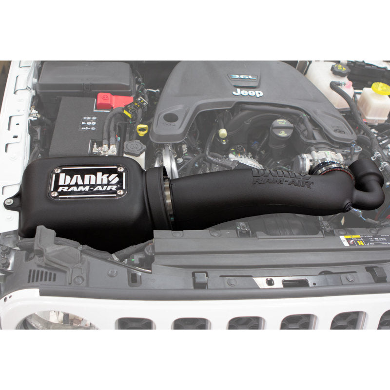 Banks Power 18-20 Jeep 3.6L Wrangler (JL) Ram-Air Intake System - Dry Filter 41843-D 41843-D Photo - Mounted