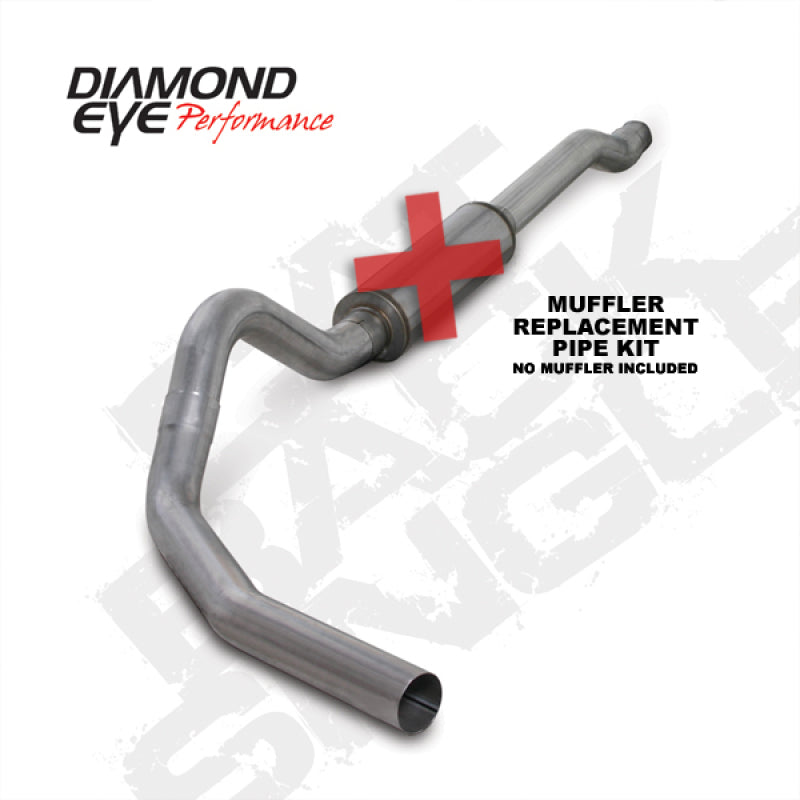 Diamond Eye Performance Diamond Eye KIT 4in CB MFLR RPLCMENT PIPE SGL AL: 03-07 FORD 6.0L F250/F350 K4338A-RP K4338A-RP Photo - Primary