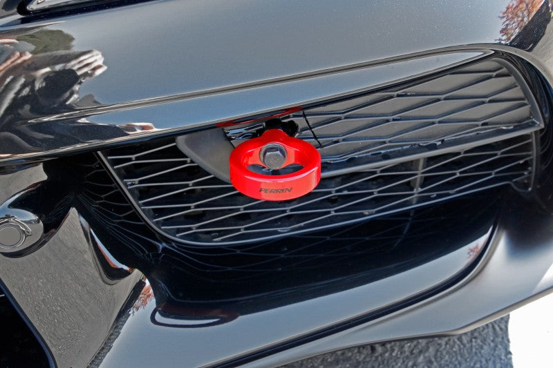 Perrin 2020 Toyota Supra Tow Hook Kit (Front) - Red PTP-BDY-230RD PTP-BDY-230RD Photo - Primary