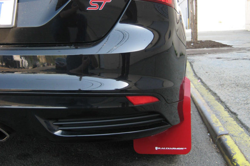 Rally Armor 13+ Ford Focus ST Black Mud Flap w/ Red Logo and Altered Font MF27-UR-BLK/RD-X MF27-UR-BLK/RD-X User 2
