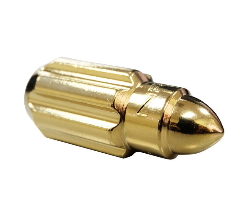 NRG M12 x 1.5 Steel Lug Nut Set  Bullet Shape 21pc Chrome Gold W/ Lock Key LN-LS500CG-21 Photo - Primary
