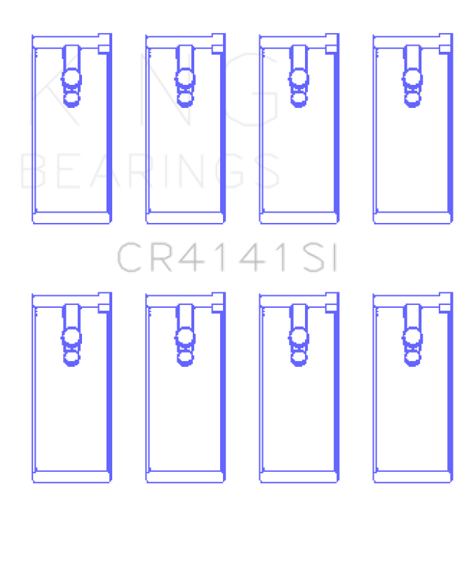 King Engine Bearings Isuzu 4Zb1/4Zd1/G130/G161/G201 (Size +0.50mm) Connecting Rod Bearing Set CR4141SI1.5 CR4141SI1.5 Photo - Primary