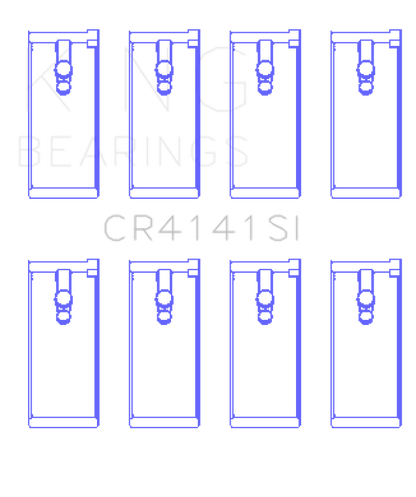 King Engine Bearings Isuzu 4Zb1/4Zd1/G130/G161/G201 (Size +0.50mm) Connecting Rod Bearing Set CR4141SI0.5 CR4141SI0.5 Photo - Primary