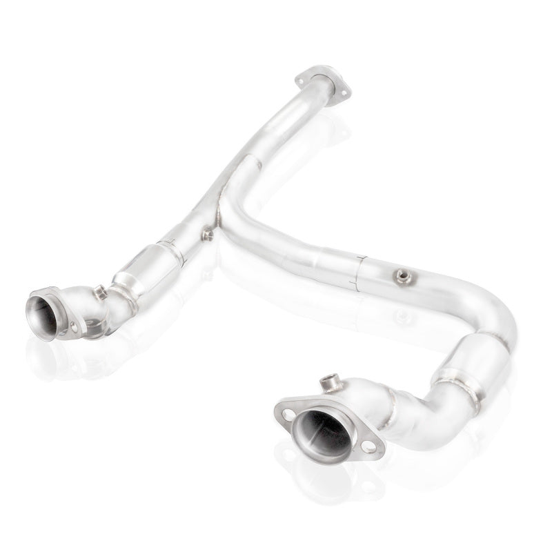Stainless Works 2015-16 F150 2.7L Downpipe 3in High-Flow Cats Y-Pipe Factory Connection FT15ECODPCAT FT15ECODPCAT Photo - out of package