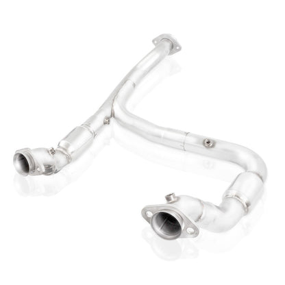 Stainless Works 2015-16 F150 2.7L Downpipe 3in High-Flow Cats Y-Pipe Factory Connection FT15ECODPCAT FT15ECODPCAT Photo - out of package