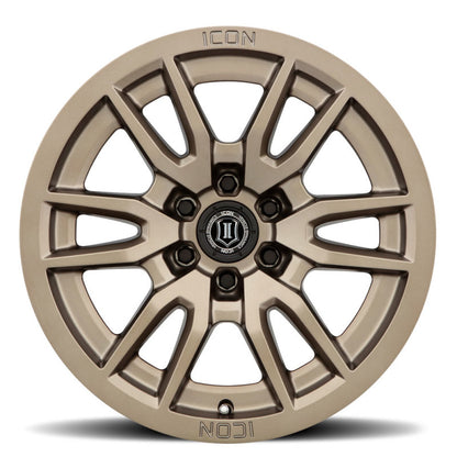 ICON Vector 6 17x8.5 6x5.5 25mm Offset 5.75in BS 95.1mm Bore Bronze Wheel 2417859057BR 2417859057BR Photo - Close Up