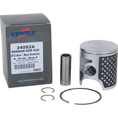 Vertex Pistons Vertex Piston 14-24 Kawasaki KX 85 85cc Cast Race Evolution Piston Kit 24582A 24582A Photo - Primary