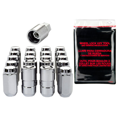 McGard 5 Lug Hex Install Kit w/Locks (Cone Seat Nut) M14X1.5 / 22mm Hex / 1.635in. Length - Chrome 84525 84525 Photo - Primary