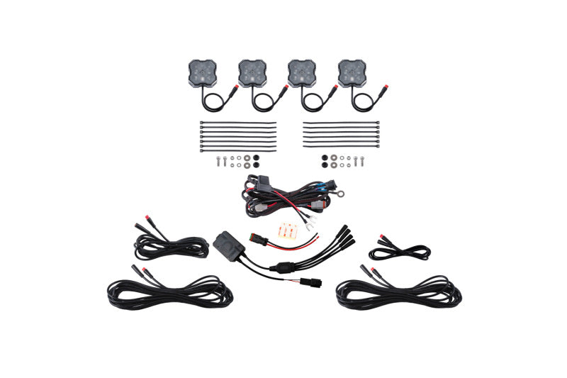Diode Dynamics RGBW Rock Light Installer Kit w/Controller (4-pack) DD7740C DD7740C Photo - Primary