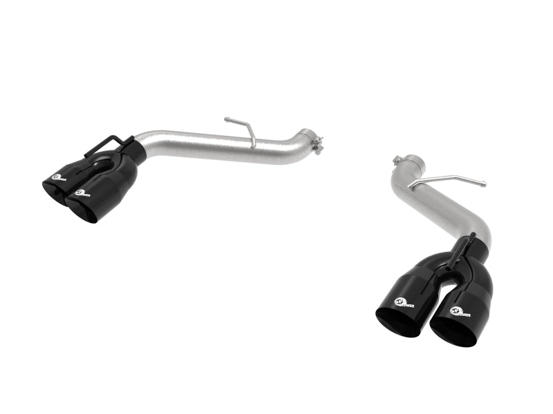 aFe POWER MACH Force-Xp 3in Axle-Back Exhaust 16-20 Chevrolet Camaro SS V8 6.2L w/o Mufflers - Black 49-44119NM-B 49-44119NM-B Photo - Primary
