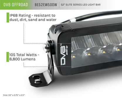 DV8 Offroad 52in Elite Series Light Bar 500W LED - Black BE52EW500W BE52EW500W User 8