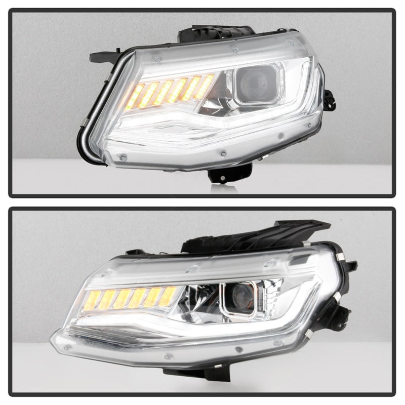 Spyder Chevy Camaro 16-18 Halogen Model Projector Headlights Chrome PRO-YD-CCAM16HALSI-SEQ-C 5087348 5087348 Photo - Unmounted