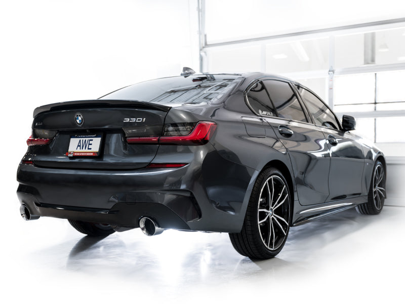 AWE Tuning AWE 19-23 BMW 330i / 21-23 BMW 430i Base G2X Track Edition Axle Back Exhaust - Chrome Silver 3020-32429 3020-32429 Photo - Mounted