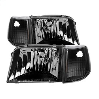 SPYDER Xtune Ford Ranger 93-97 Crystal Headlights w/ Corner Lights 4pcs Sets Black HD-JH-FR93-SET-BK 9029363 9029363 Photo - Primary