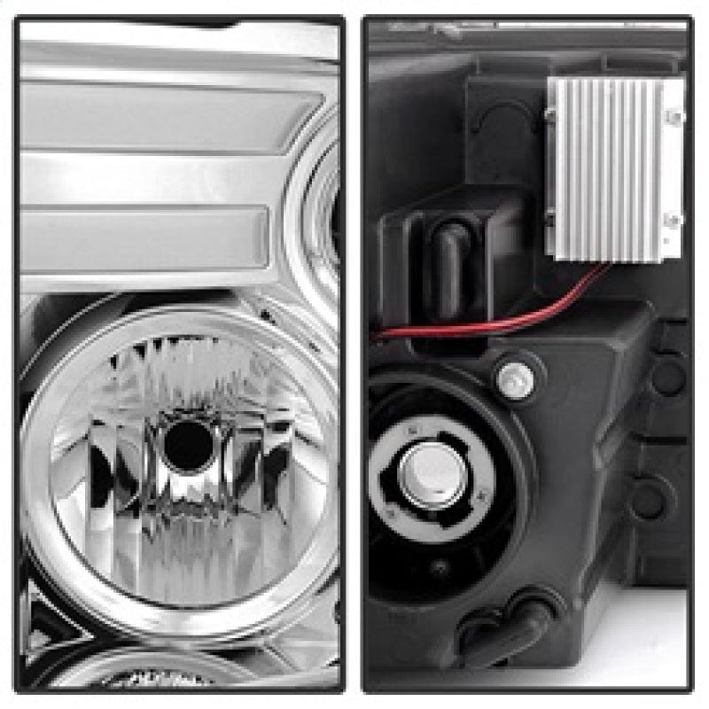 Spyder Dodge Ram 09-12 Projector Headlights Light Bar DRL Chrome PRO-YD-DR09-LBDRL-C 5080998 5080998 Photo - Unmounted