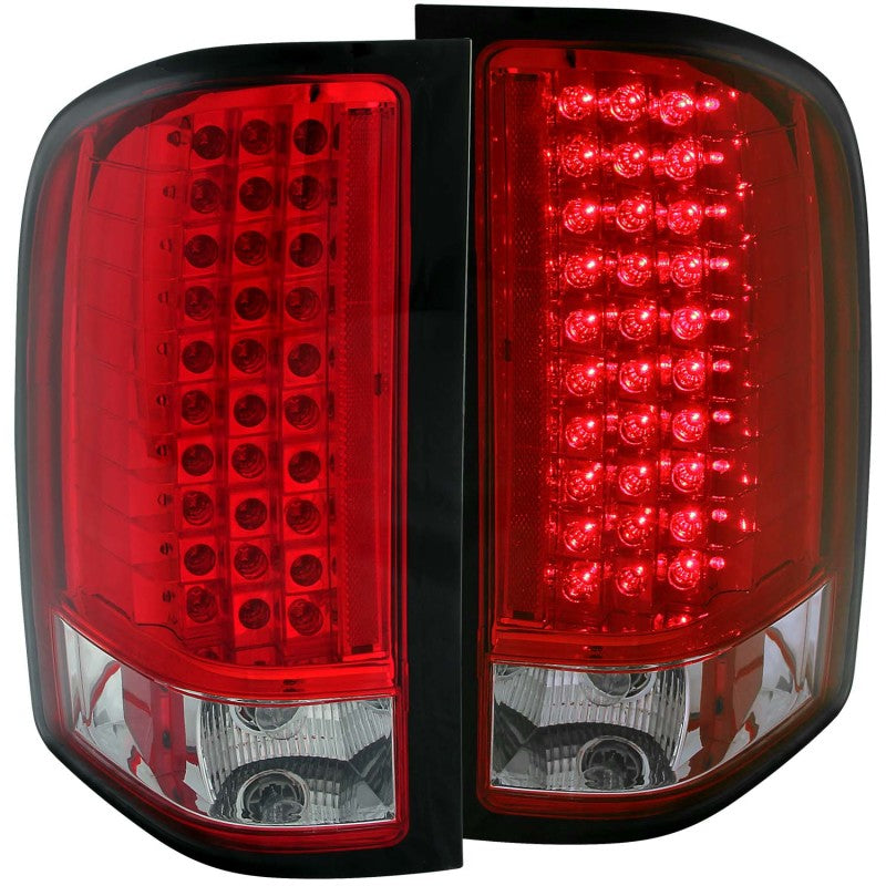 Anzo 2007-2013 Chevrolet Silverado 1500 LED Taillights Red/Clear 311047 Photo - Primary