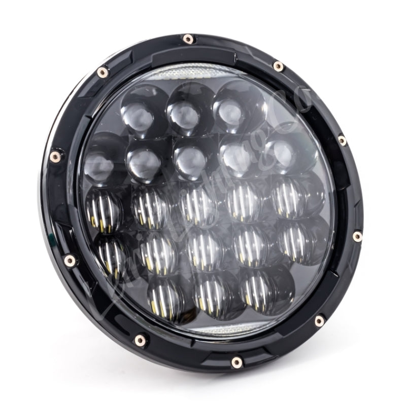 Letric Lighting 7? LED Black Aggressive Style multi-mini Headlight LLC-LHC-7A