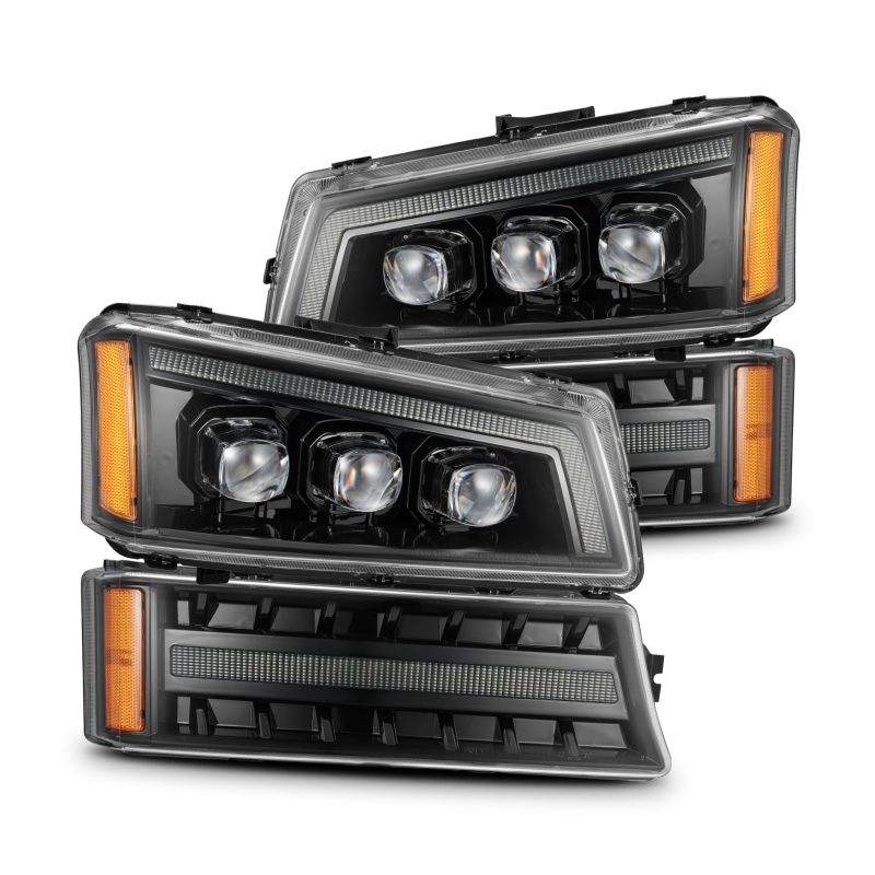 AlphaRex 03-06 Chevy Silverado 1500/2500HD/3500HD/Avalanche Alpha-Black NOVA LED Proj Headlights 880254 880254 Photo - Primary