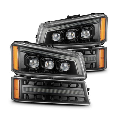 AlphaRex 03-06 Chevy Silverado 1500/2500HD/3500HD/Avalanche Alpha-Black NOVA LED Proj Headlights 880254 880254 Photo - Primary