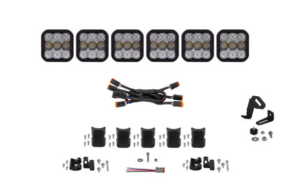 Diode Dynamics SS5 Pro Universal CrossLink 6-Pod Lightbar - White Combo DD7244 DD7244 Photo - Primary