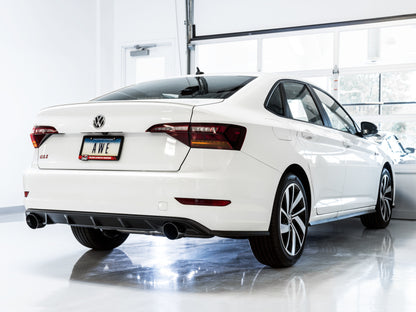 AWE Tuning 18-19 Volkswagen Jetta GLI Mk7 Touring Exhaust - Diamond Black Tips (Fits High-Flow DP) 3015-23062 3015-23062 Photo - Mounted