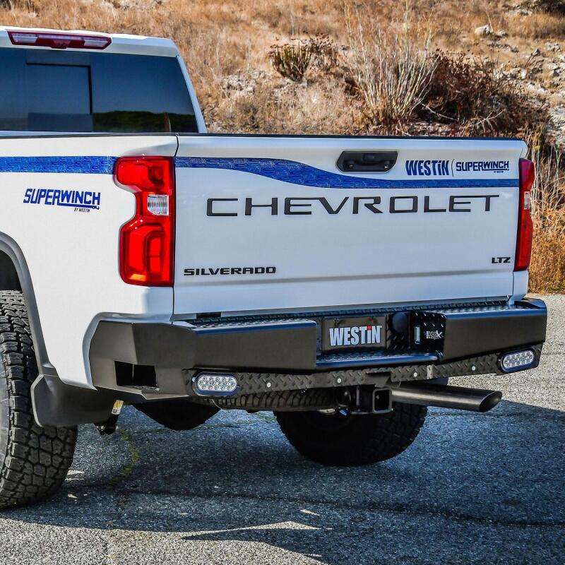Westin 19-20 Chevy Silverado 1500 HDX Bandit Rear Bumper - Black 58-341185 58-341185 Photo - Mounted