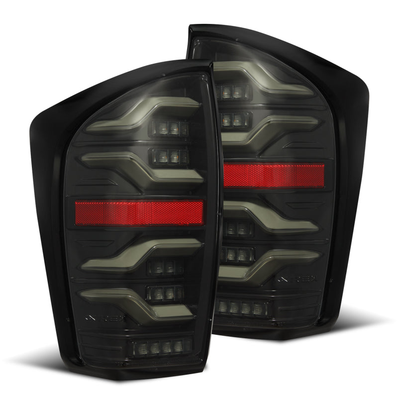 AlphaRex 16-21 Toyota Tacoma LUXX LED Taillights Alpha Blk w/Activ Light/Seq Signal 680080 680080 Photo - Primary