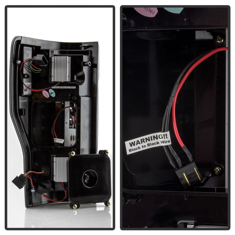 Spyder 17-18 Ford F-250 Super Duty (Excl LED Models) LED Tail Lights - Blk Smk (ALT-YD-FS17-LED-BSM) 5085597 5085597 Photo - Unmounted