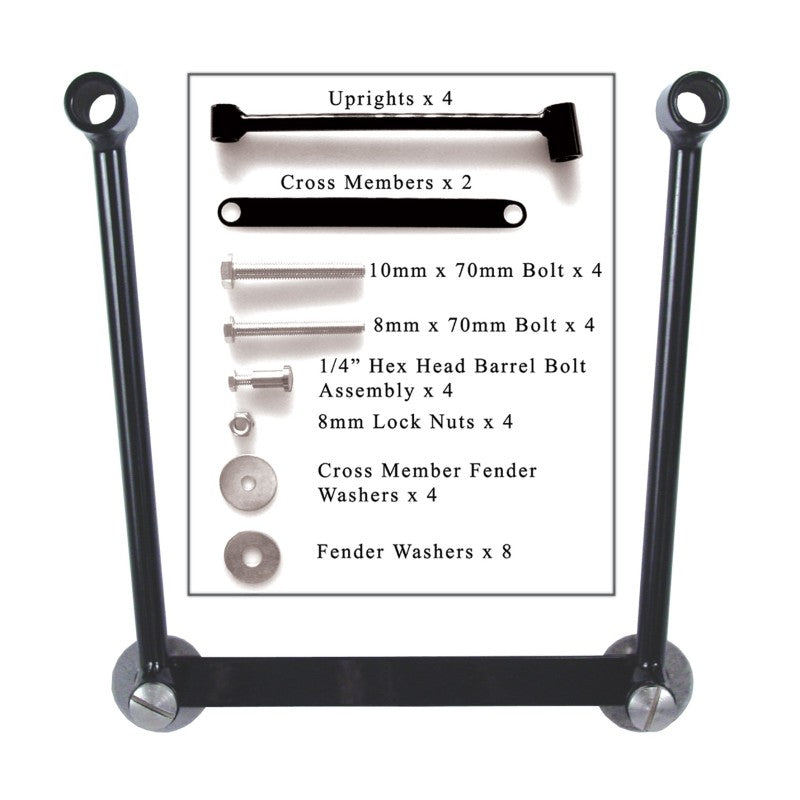Willie & Max Universal Saddlebag Hard Mount Steel Kit - Black 58633-00 58633-00 User 1