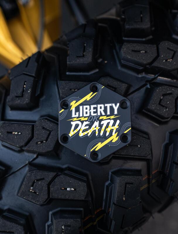PRP Seats PRP Steering Wheel Center Cap Liberty or Death G100-TR3 G100-TR3 Photo - Close Up