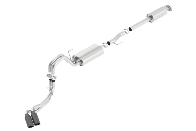 Borla 15-17 Ford F-150 2.7/3.5L V6 / 5.0 V8 2/4WD Black Chrome Angle-Cut Side Exit Catback Exhaust 140617BC 140617BC Photo - Primary