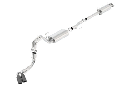 Borla 15-17 Ford F-150 2.7/3.5L V6 / 5.0 V8 2/4WD Black Chrome Angle-Cut Side Exit Catback Exhaust 140617BC 140617BC Photo - Primary