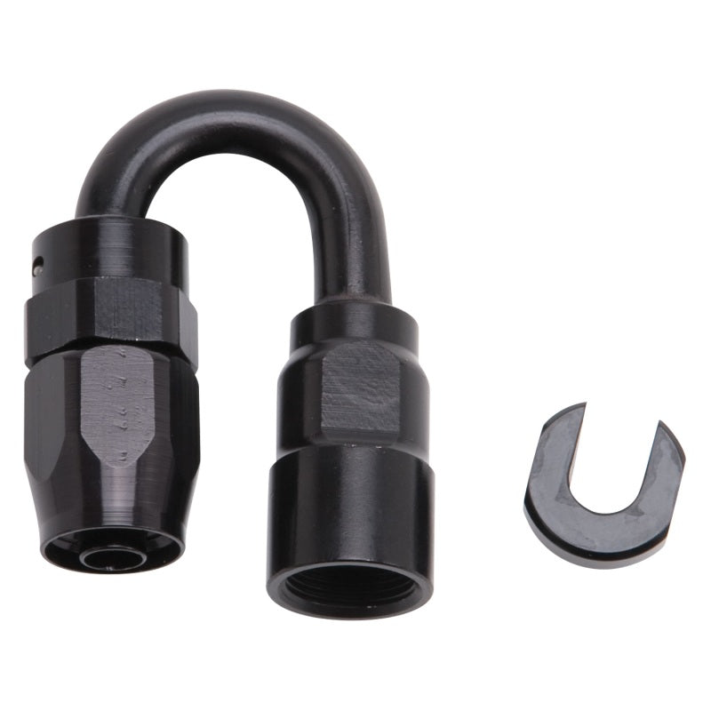 Russell Performance 5/16in SAE Quick Disc Female to -6 Hose Black 180 Degree Hose End 611283 611283 Photo - Unmounted