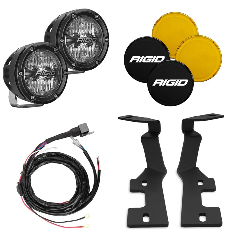 Rigid Industries 2019+ Dodge RAM 1500 and 2019+ TRX A-Pillar 4" 360-Series LED Light Kit 46718 46718 Photo - Primary
