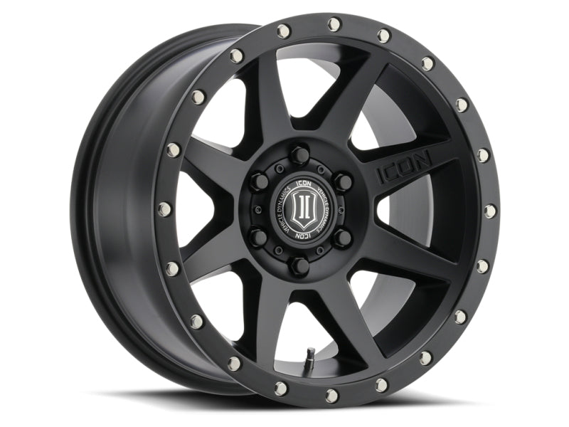 ICON Rebound 17x8.5 5x5 -6mm Offset 4.5in BS 71.5mm Bore Satin Black Wheel 1817857345SB 1817857345SB Photo - Primary