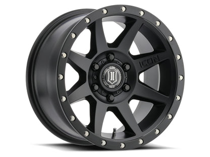 ICON Rebound 17x8.5 5x150 25mm Offset 5.75in BS 110.1mm Bore Satin Black Wheel 1817855557SB 1817855557SB Photo - Primary