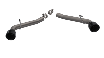 QTP 10-13 Chevrolet Camaro SS 6.2L 304SS Eliminator Muffler Delete Axle Back Exhaust w/4.5in Blk Tip 700110B 700110B Photo - Primary