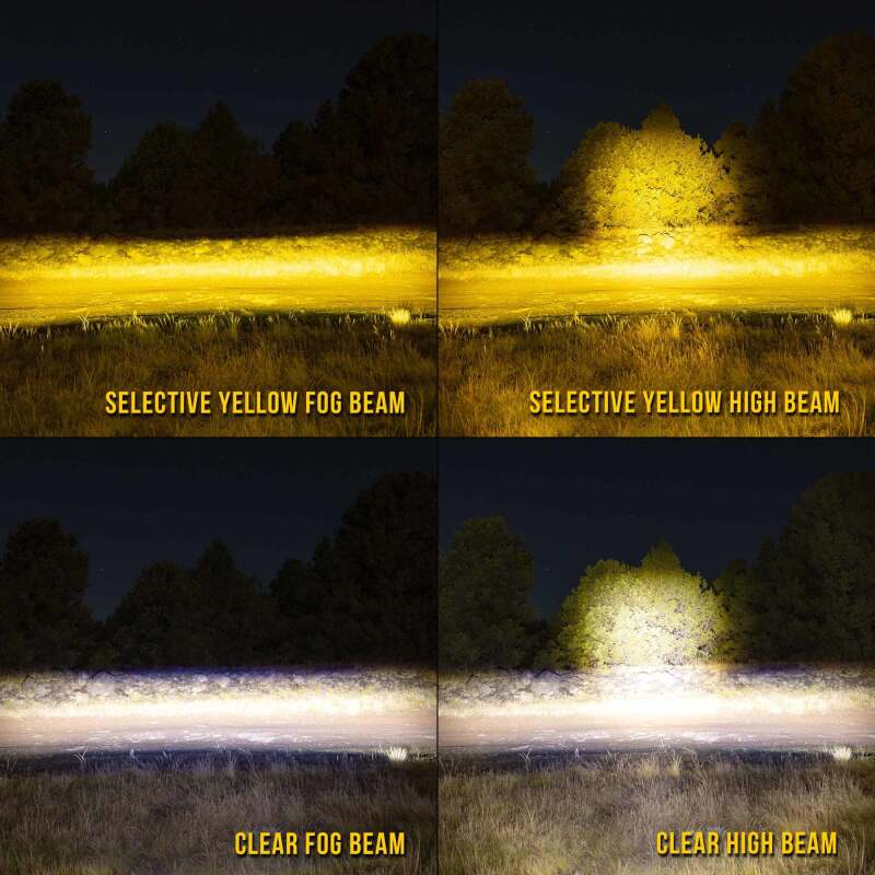 KC HiLiTES FLEX ERA 3 Dual Mode SAE Fog Light - Single Light Master Kit (w/Clear + Yellow Lens) 1284 1284 Photo - lifestyle view