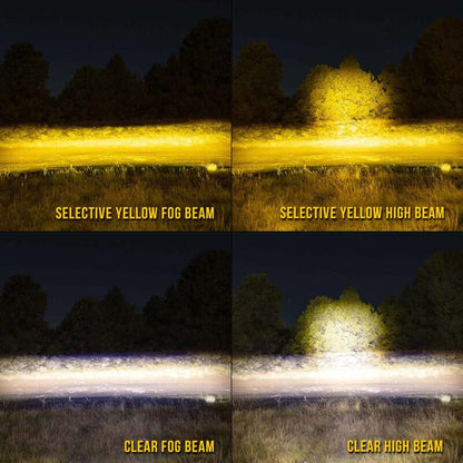 KC HiLiTES FLEX ERA 3 Dual Mode SAE Fog Light - Single Light Master Kit (w/Clear + Yellow Lens) 1284 1284 Photo - lifestyle view