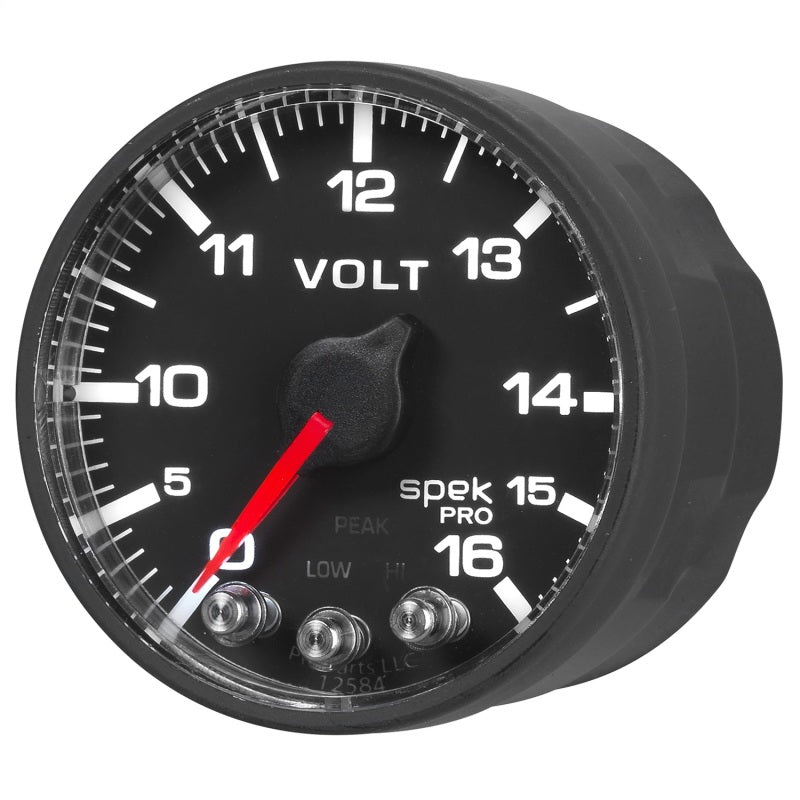 Autometer 2-1/16" Volmeter, 0-16V, Digital Stepper Motor, Spek-Pro, Black Dial P344328 User 3