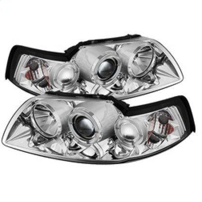 Spyder Ford Mustang 99-04 Projector Headlights LED Halo Chrome High H1 Low H1 PRO-YD-FM99-1PC-AM-C 5010452 5010452 Photo - Primary