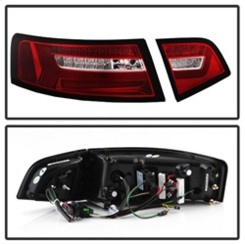 Spyder 09-12 Audi A6 LED Tail Lights - Red Clear (ALT-YD-AA609-LED-RC) 5085191 5085191 Photo - Unmounted