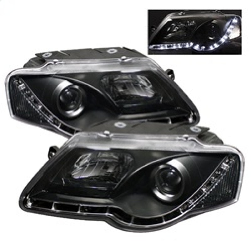 Spyder Volkswagen Passat 06-08 Projector Headlights DRL Black High H1 Low H1 PRO-YD-VP06-DRL-BK 5012326 5012326 Photo - Primary