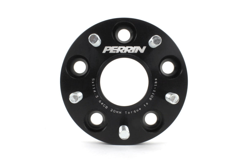 Perrin 17-18 Honda Civic Si 64.1mm Hub 5x114.3 20mm Wheel Spacers (One Pair) PHP-WHL-020BK PHP-WHL-020BK Photo - Primary
