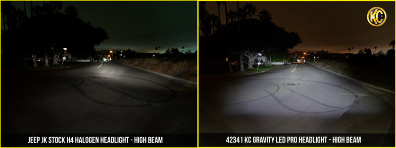 KC HiLiTES 07-18 Jeep JK (Not for Rubicon/Sahara) 7in. Gravity LED Pro DOT Headlight (Pair Pack Sys) 42341 42341 Photo - Primary