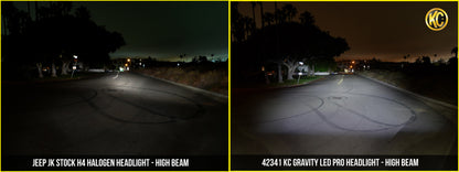 KC HiLiTES 07-18 Jeep JK (Not for Rubicon/Sahara) 7in. Gravity LED Pro DOT Headlight (Pair Pack Sys) 42341 42341 Photo - Primary