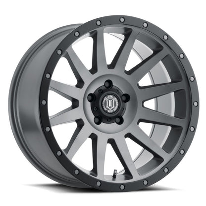 ICON Compression 20x10 5x5 -12mm Offset 5in BS 71.5mm Bore Titanium Wheel 2020107350TT 2020107350TT Photo - Primary