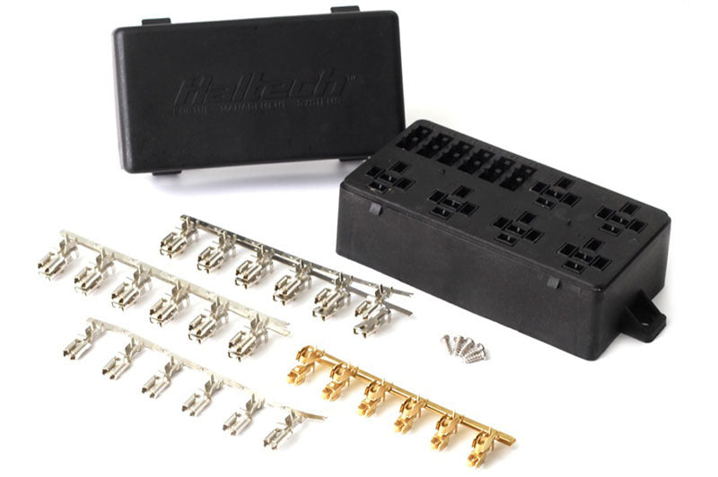 Haltech 6 Circuit Fuse Box with Lid And All Required Pins HT-030102 Photo - Primary