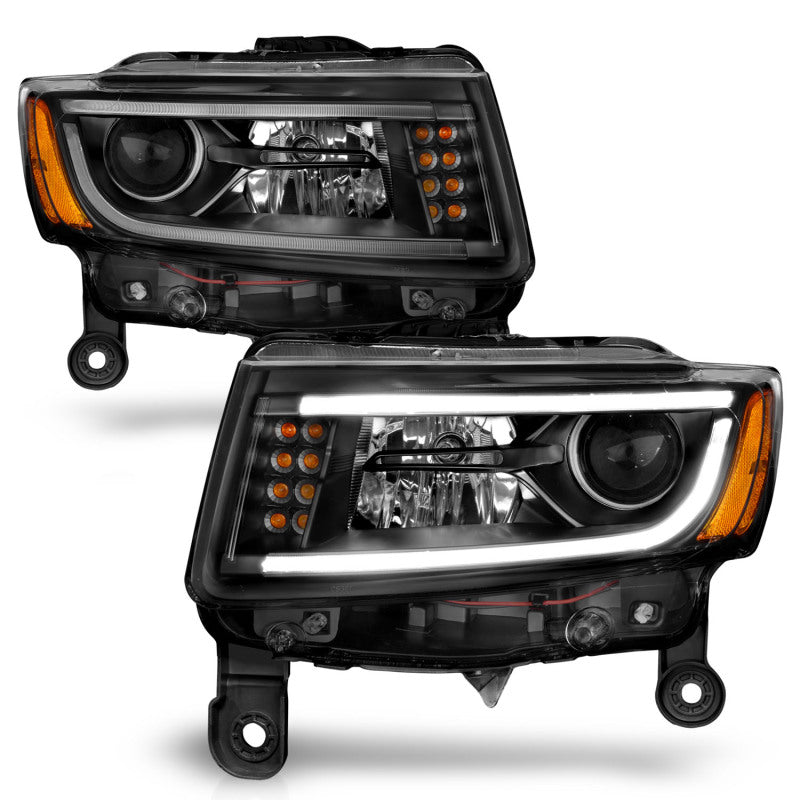Anzo 2014-2015 Jeep Grand Cherokee Projector Headlights w/ Plank Style Desi 111329 Photo - Unmounted