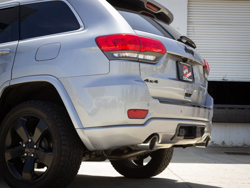 aFe Vulcan Series 2.5in 304SS Cat-Back Exhaust 11-19 Jeep Grand Cherokee (WK2) 5.7L w/ Polished Tips 49-38085-P 49-38085-P Photo - Mounted